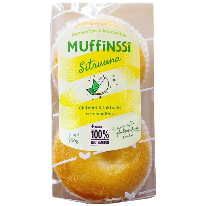 Hannun 100 % gluteeniton Sitruunamuffinssi