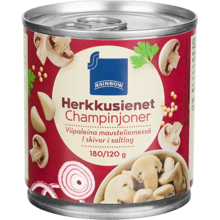 Rainbow 185G/120g herkkusienet viipaleina mausteliemessä