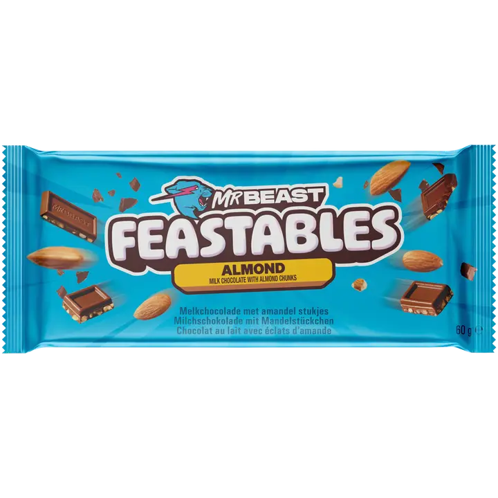 MrBeast Feastables Almond maitosuklaalevy 60g