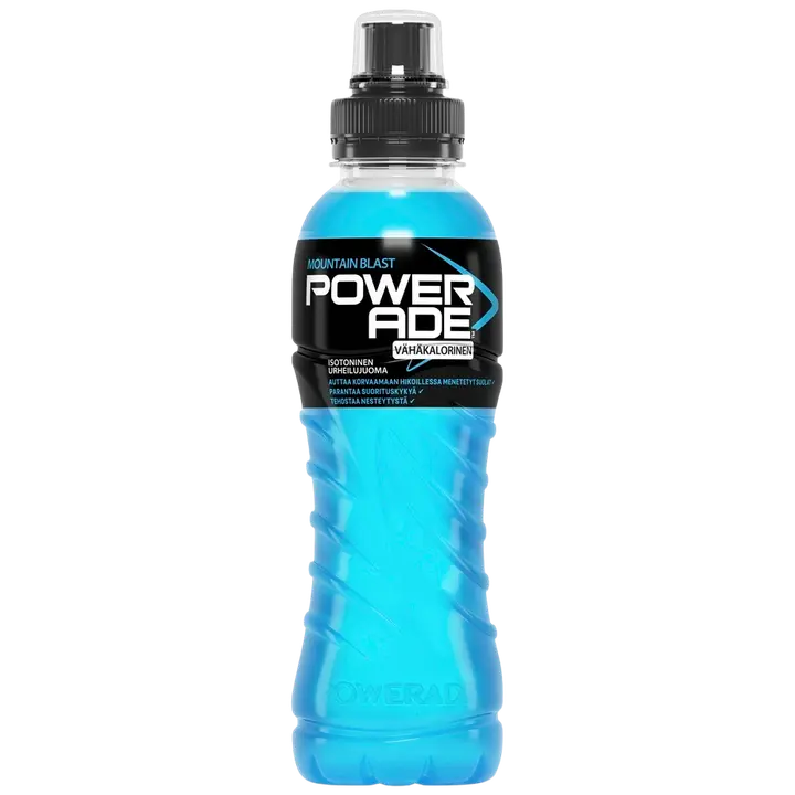 Powerade Mountain Blast urheilujuoma muovipullo 0,5 L