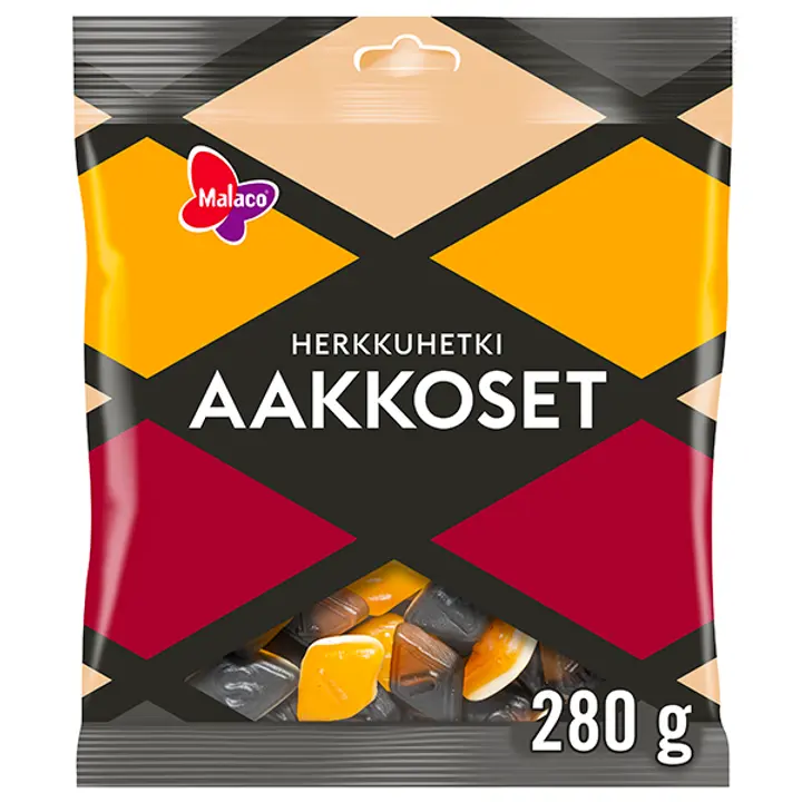 Malaco Aakkoset Herkkuhetki makeissekoitus 280g