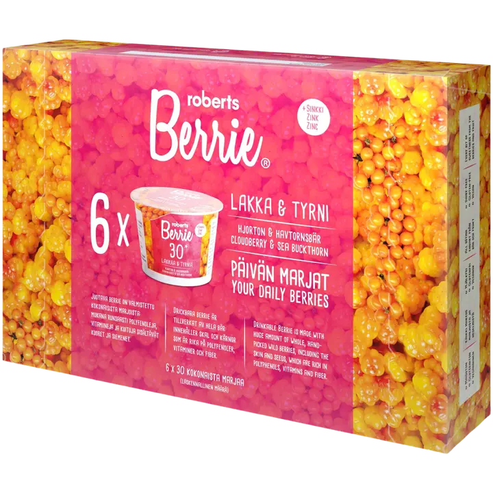 6 x Roberts Berrie lakka & tyrni 100 ml