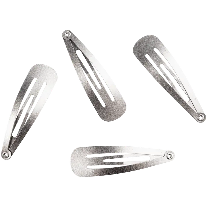 Cailap juukseklamber 4 tk, hõbedane