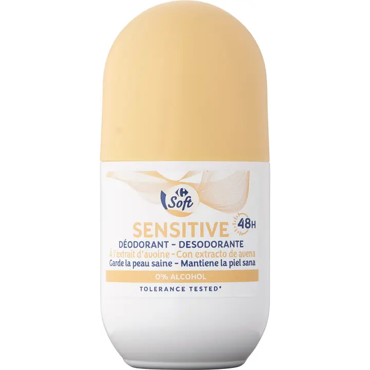 Carrefour Soft Oat Sensitive roll-on deodorantti 50 ml