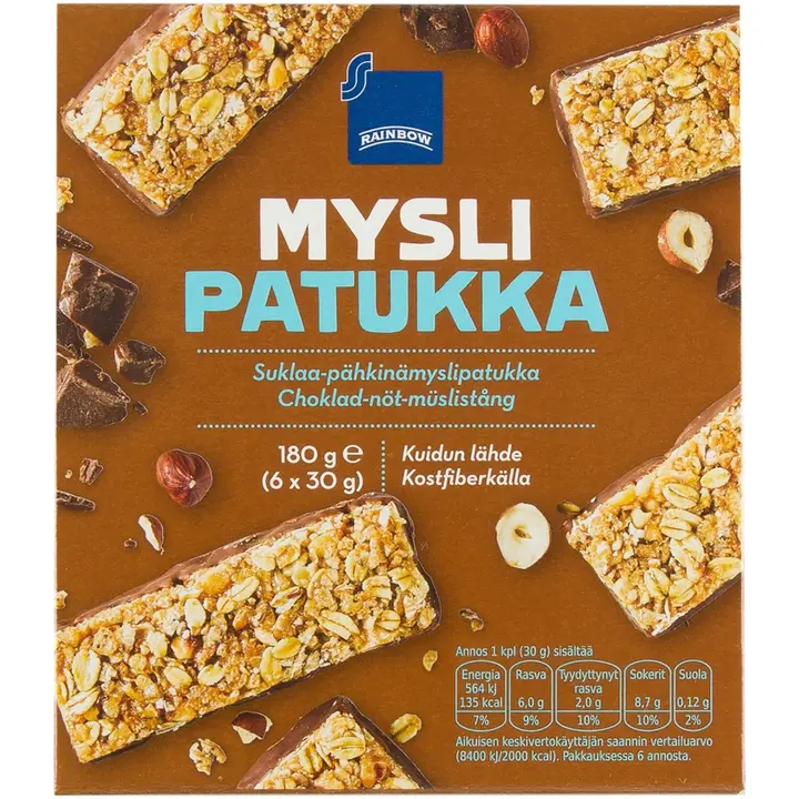 Müslibatoonid pähkli-šokolaadi 150 g