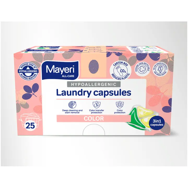Mayeri All-Care Hypoallergenic Color pyykinpesukapseli 25 kpl