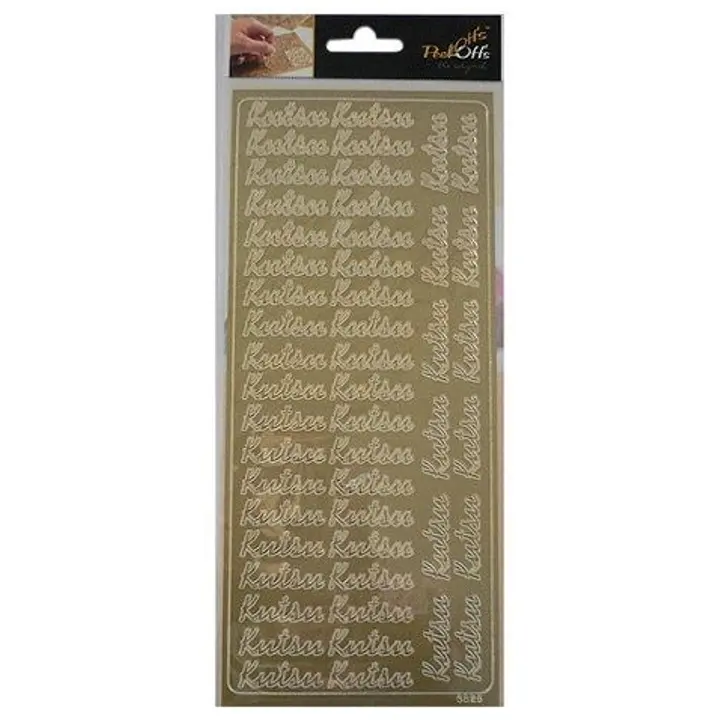 J.K. Primeco ääriviivatarra kutsu kulta