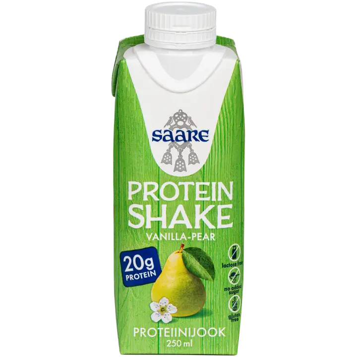 Saare vanilli- ja pirnimaitseline proteiinijook magusainetega, 250 ml