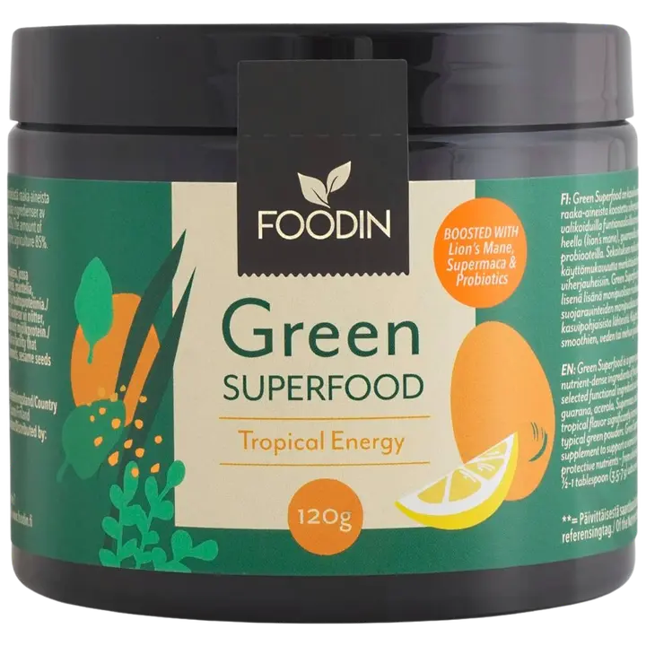 Foodin Green Superfood Tropical Energy 120g