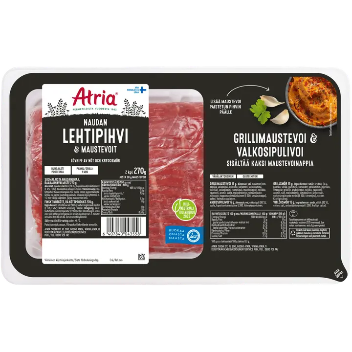 Atria Naudan Lehtipihvi ja maustevoit 270g