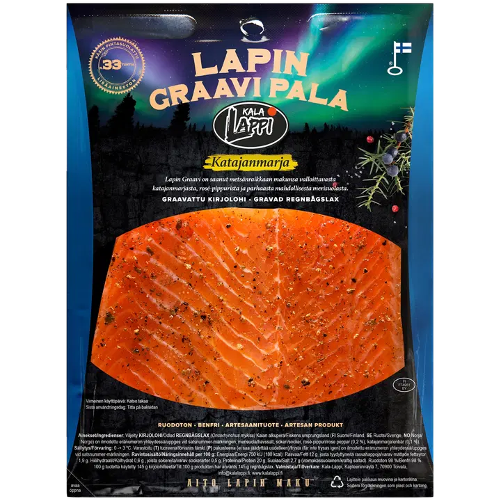 Lapin Graavi tuoresuolattu kirjolohifilee n. 220g