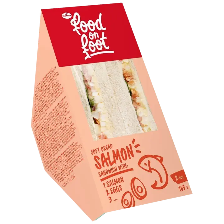 FOOD ON FOOT Kolmnurkvõileib lõhe ja munaga 165 g