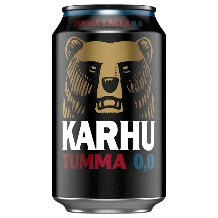 Karhu Tumma Lager olut 0,0 % tölkki 0,33 L