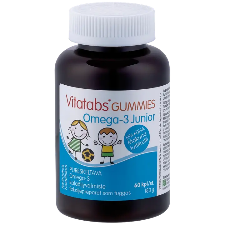 Vitatabs Gummies Omega-3 Junior Pureskeltava Omega-3 60 kpl