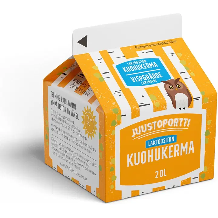 Juustoportti Kuohukerma 2 dl laktoositon