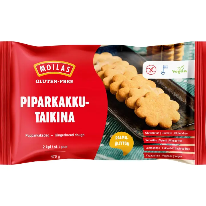 Moilas Gluten-Free Piparkakkutaikina 2kpl/470g gluteeniton pakaste
