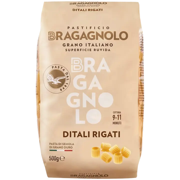 Bragagnolo 838 väike torumakaron Ditali Rigati 500g