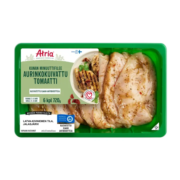 Atria Kanan Minuuttifilee Aurinkokuivattu Tomaatti 720g