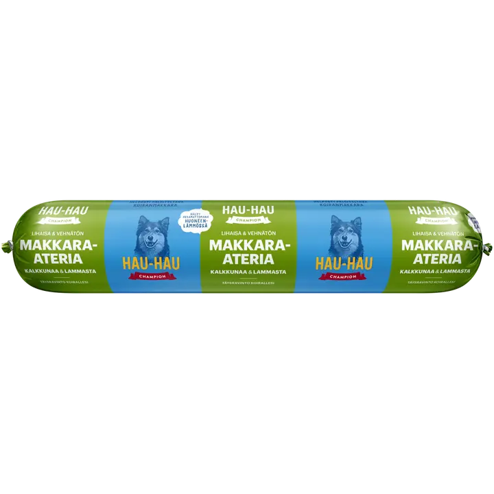 Hau-Hau Champion Makkara-ateria kalkkunaa ja lammasta 500 g