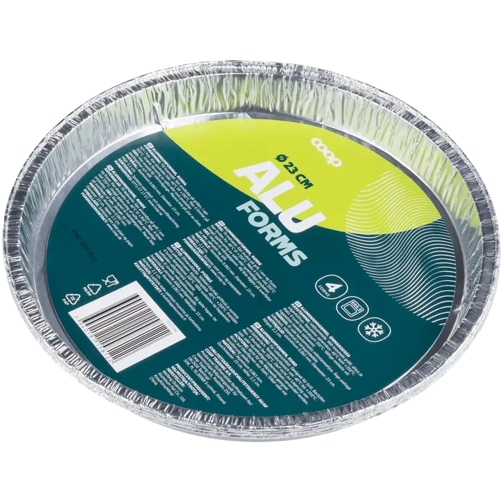 Coop pyöreä alumiinivuoka 23 cm 4 kpl