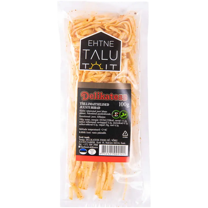 Delikatess tšillimaitselised juusturibad, 100g