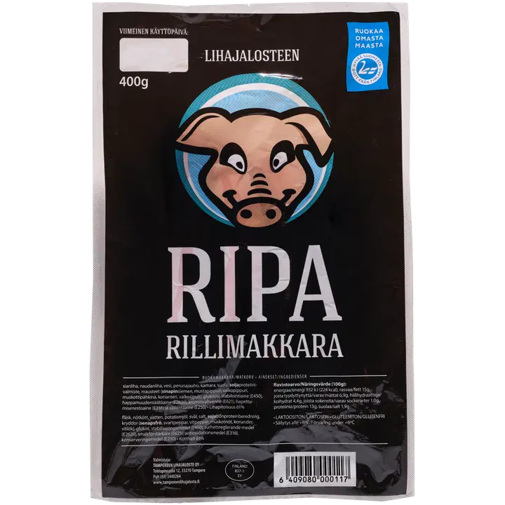 Tampereen Lihajaloste Ripa rillimakkara 400g