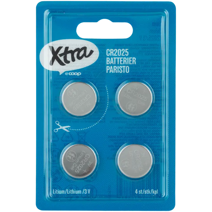 Xtra liitiumpatarei cr2025 4tk