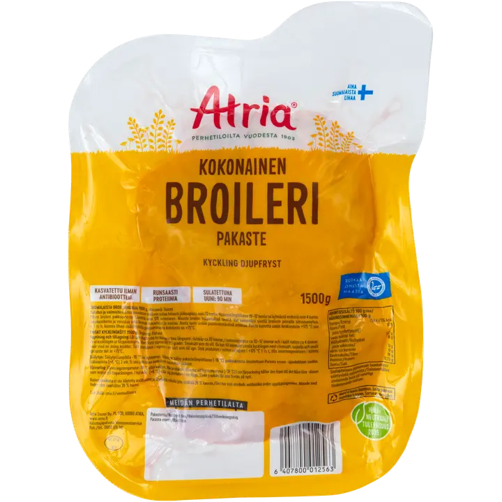 Atria Kokonainen Broileri Pakaste 1500g
