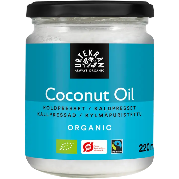 URTEKRAM Luomu Reilu kauppa Kylmäpuristettu Kookosöljy 220ml