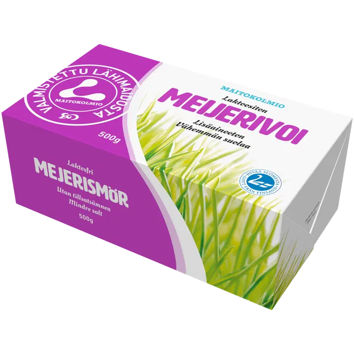 Maitokolmio laktoositon meijerivoi, vähemmän suolaa 500g
