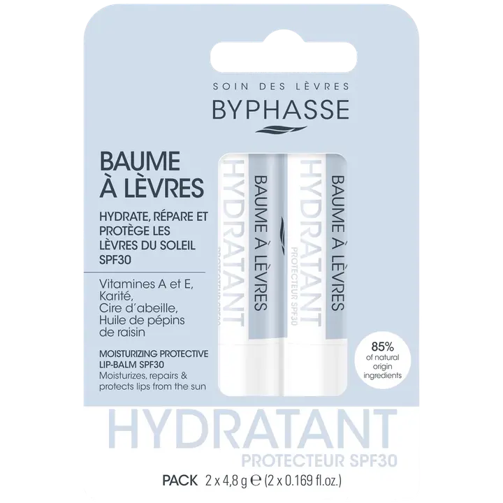 Huulepalsam byphasse kaitsev spf30 2tk