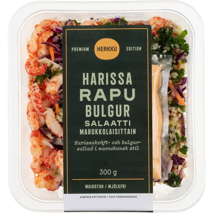 Herkku Premium Edition Harissarapu-bulgursalaatti marokkolaisittain 300g