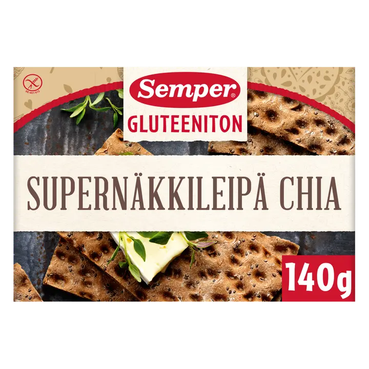 Semper gluteenivabad supernäkileivad chia seemnetega 140 g