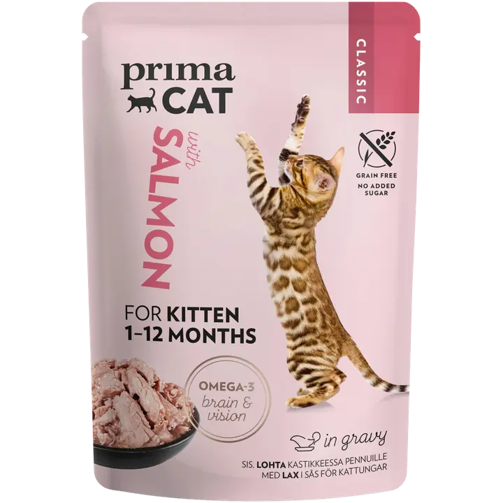 PrimaCat Classic Lohta kastikkeessa pennuille 85 g