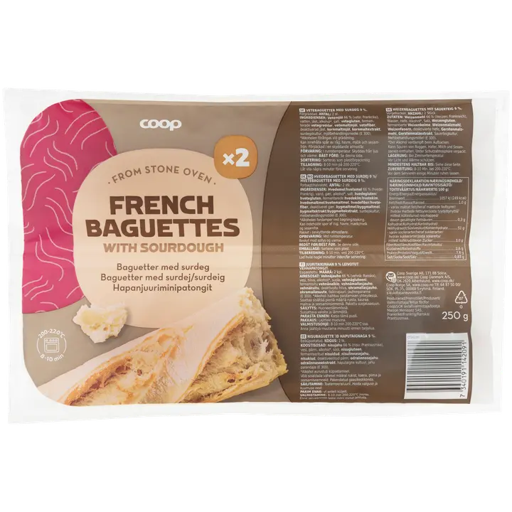 Coop hapanjuuriminipatongit 2 kpl 250 g