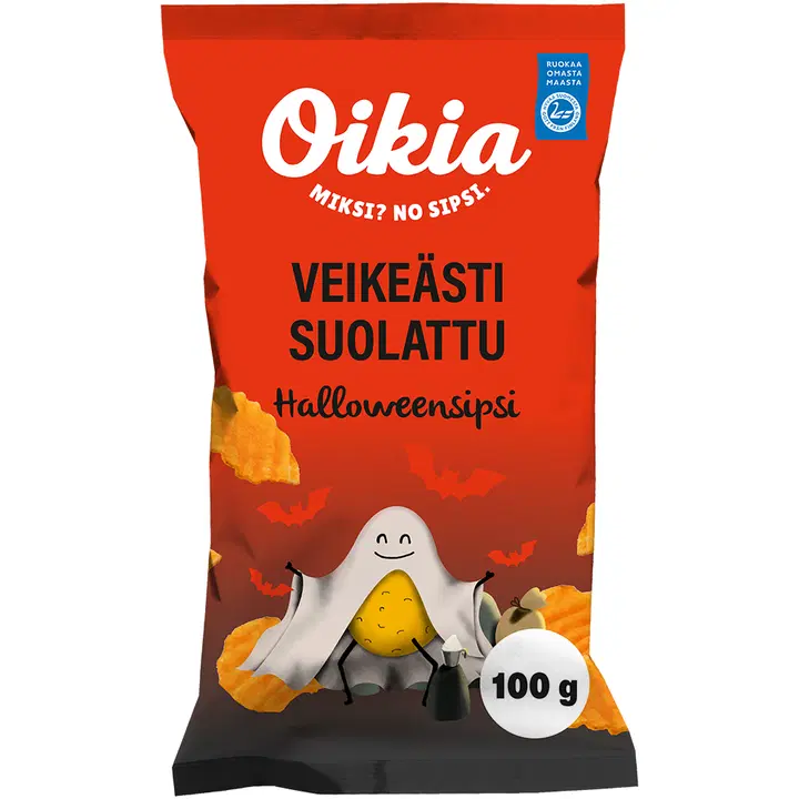 Oikia Halloweenchips lektfullt saltade 100g
