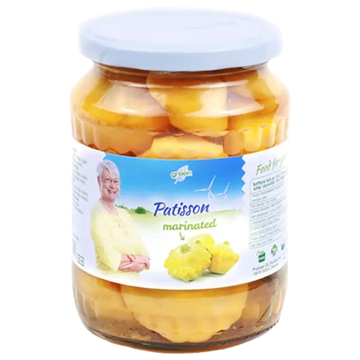 Green marineeritud patissonid 670/330 g