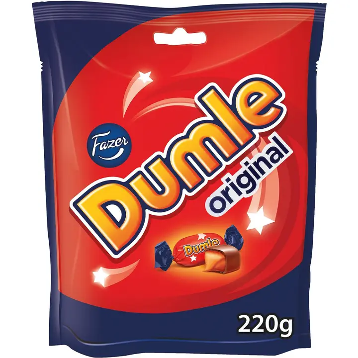 Fazer Dumle Original 220g maitosuklaalla kuorrutettu toffee