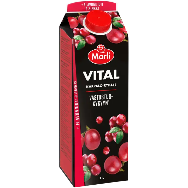 Marli Vital Karpalo-rypälemehujuoma +sinkki ja C-vitamiini 1 L