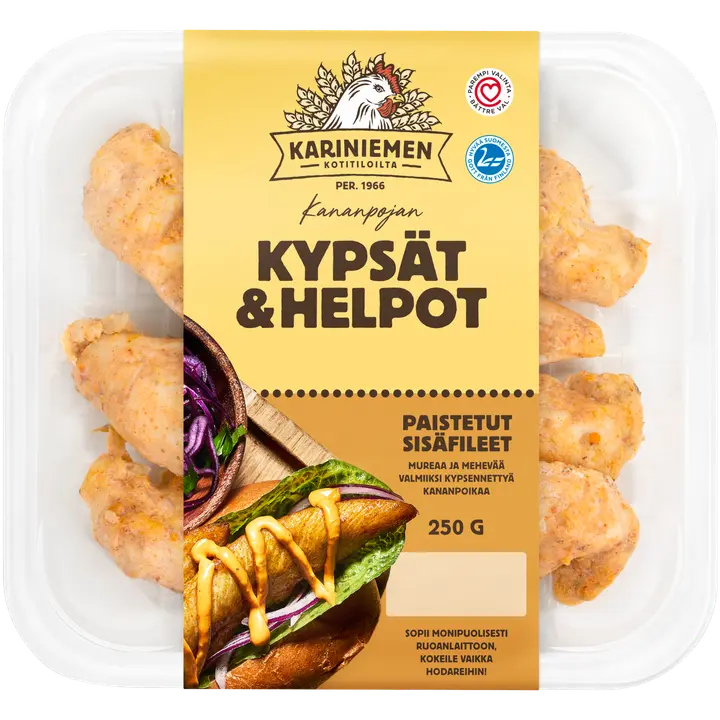 Kariniemen Kananpojan Kypsät ja Helpot Paistetut sisäfileet 250 g