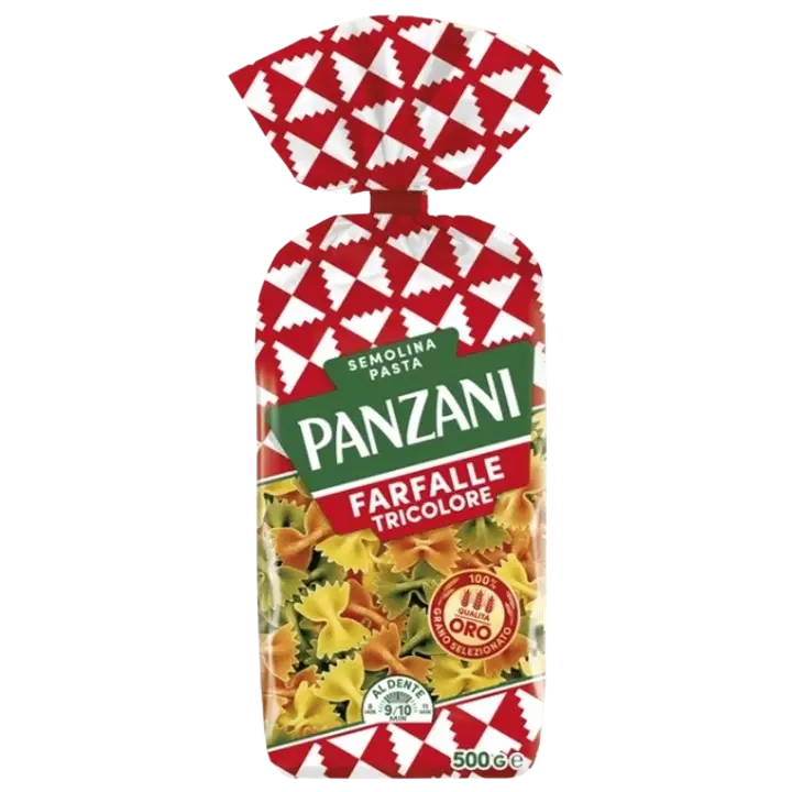 Panzani Farfalle 3-värvilised makaronid 500g