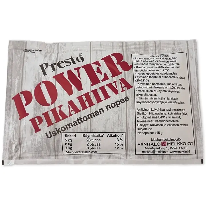 PRESTO Power Pikahiiva 115 g nopeaan käymiseen