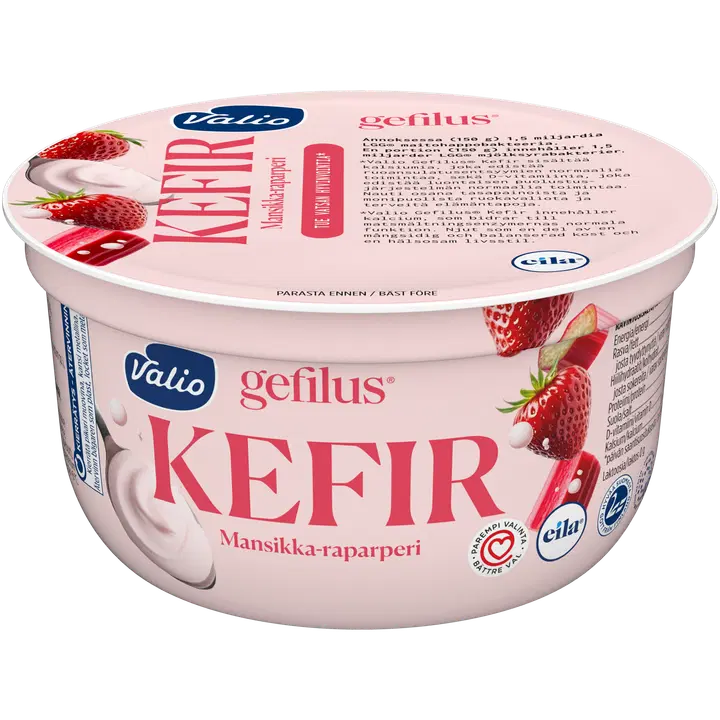 Valio Gefilus® Kefir mansikka-raparperi laktoositon 150 g