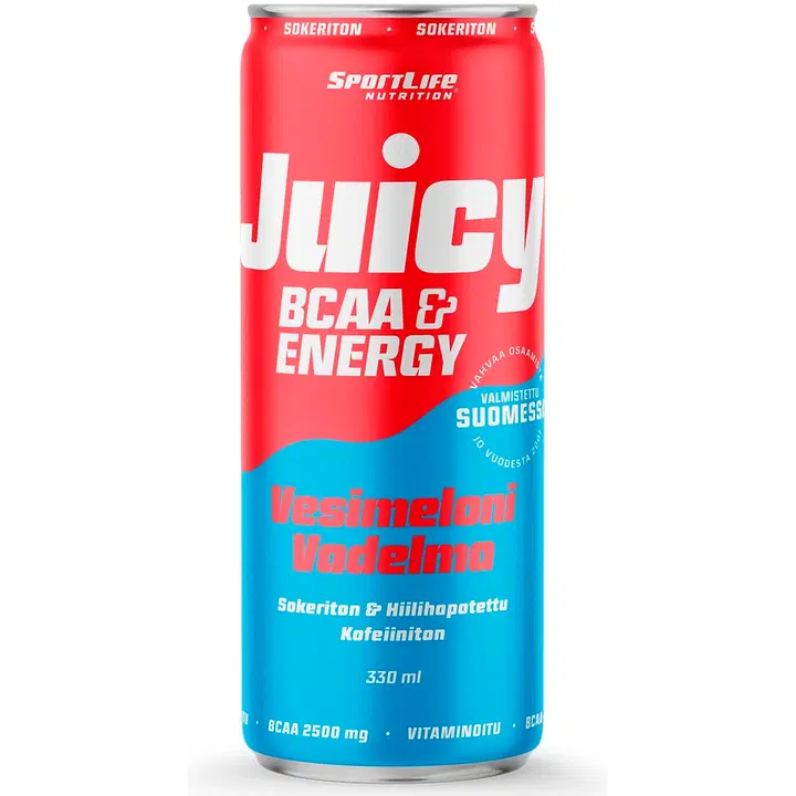 SportLife Nutrition Juicy BCAA 330ml Vesimeloni/Vadelma hiilihapotettu virkistysjuoma