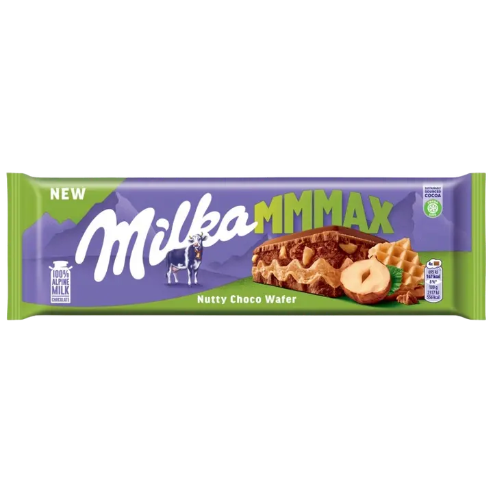 Milka piimašokolaad Nutty wafer 270g