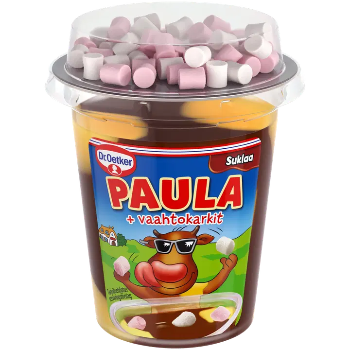 Dr. Oetker PAULA Suklaa-vaniljavanukas + vaahtokarkit 128 g