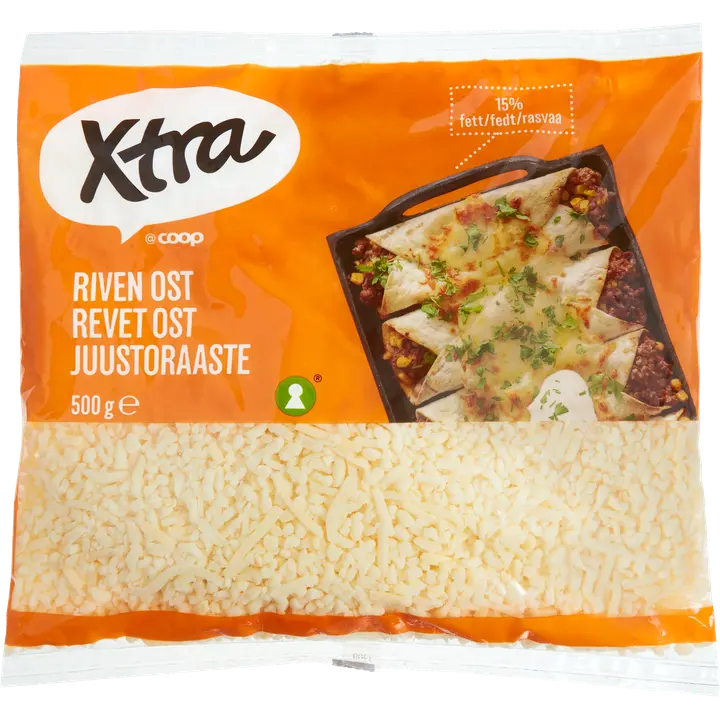 Xtra juustoraaste 15% rasvaa 500g