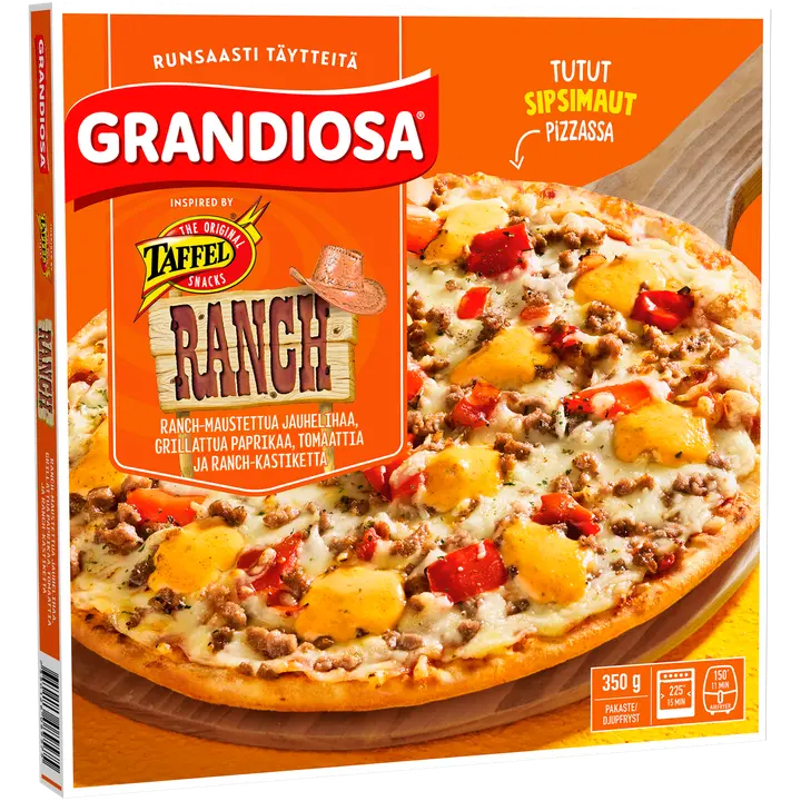 Grandiosa inspired by Taffel Ranch kiviuuni pakastepizza 350g