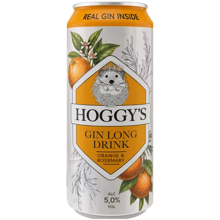 Hoggys Gin Long Drink Orange&Rosemary muu alkohoolne jook 5%vol 500 ml