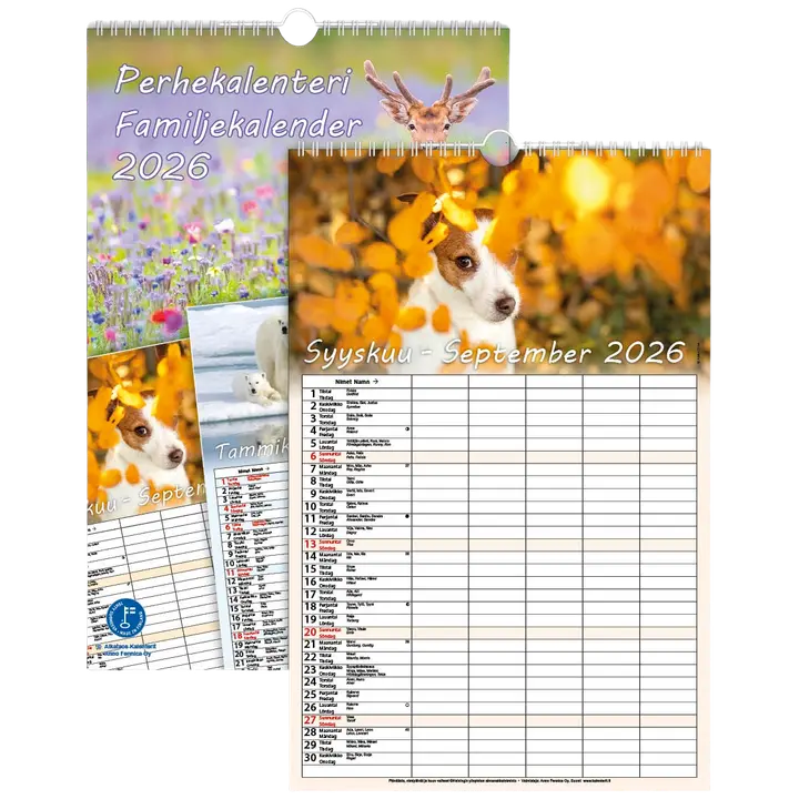 Aikataos seinäkalenteri Perhekalenteri 2026